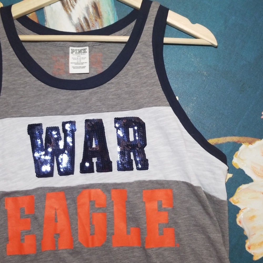 PINK WAR EAGLE TANK NWT LARGE AUBURN